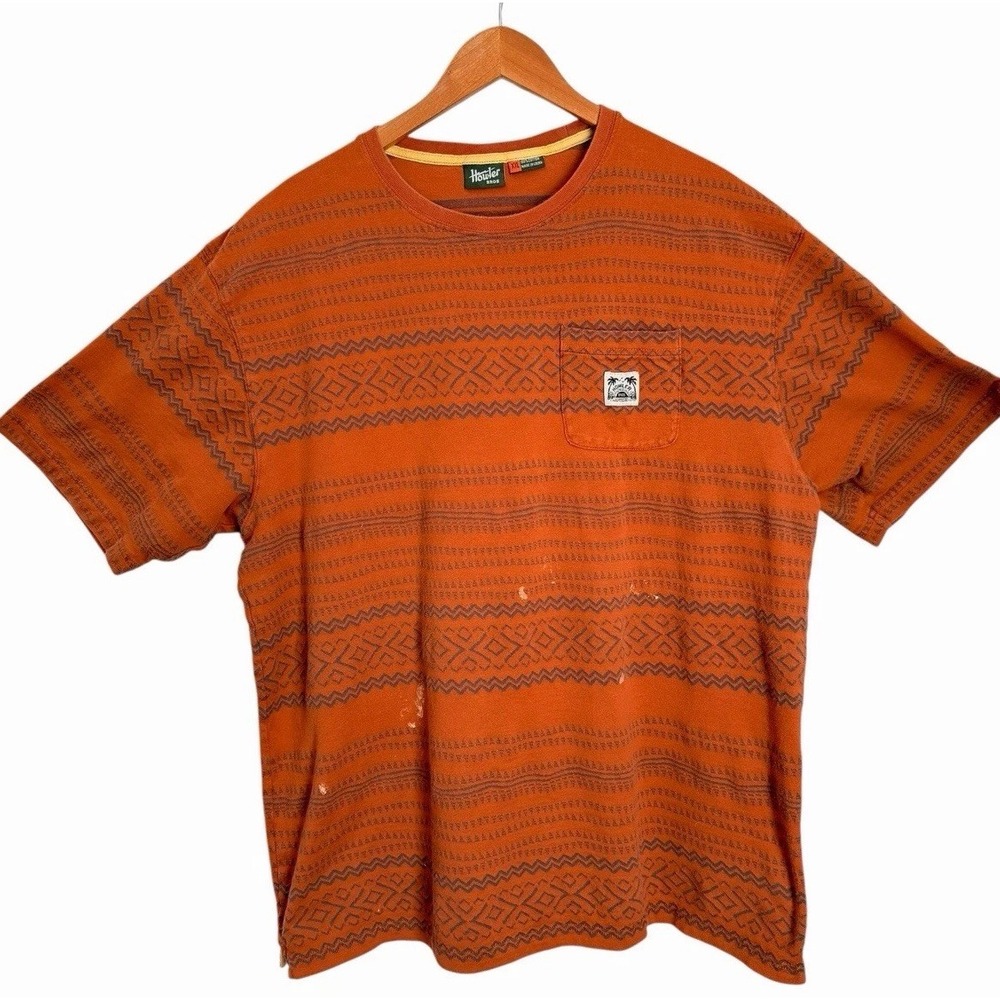 Howler Bros Aztec Pocket Tee Mens XXL Burnt Orange Southwestern Cotton Outdoors